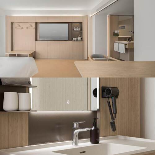 全季5.0酒店家具现代简约民宿会所床箱圆几床屏酒店床酒店椅子 - 图2