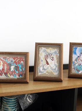 敦煌泥板画 画文创手工泥板墙皮画 画莫高窟飞天摆件挂墙泥皮桌面