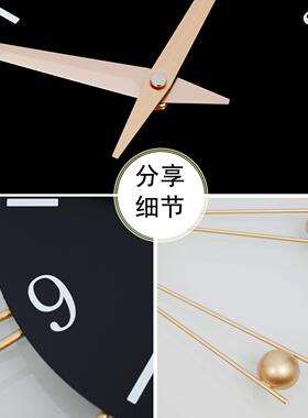 钟表挂钟客厅格时装饰创栅意钟钟挂墙2026新款现代简约0752大气表