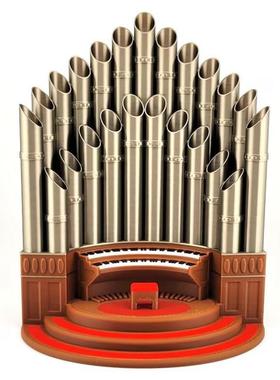 跨境新品管风琴笔筒办公室桌面收纳笔筒家居客厅装饰品桌面摆件