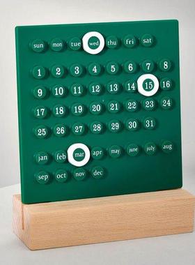 样板房创意摆件2024日历台历书房卧室床头柜桌面摆件儿童房装饰品