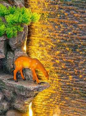 流墙水喷AL902148泉客厅水幕屏风循环水装地饰招财电风水轮视柜旁