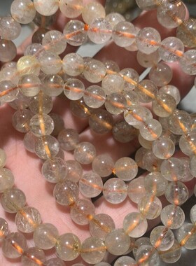 天然巴西金DI发晶手链维纳斯猫眼钛001晶Y串招米米成手品