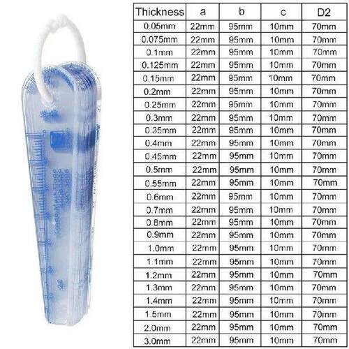 1 Pack Plastic Feeler Gauge 0.05-3Mm Thickness Measuring - 图3