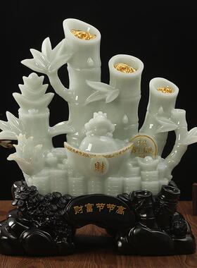 财富节节高竹子摆件工艺品家居客厅办公室装饰店铺开业送亲人礼物