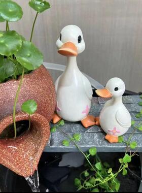 跨境卡通萌鸭桌面家居摆设阳台庭院布置装饰户外造景花园杂货