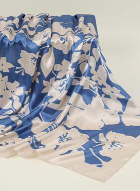 Printed 90 square scarves popular among women 仿真丝丝巾