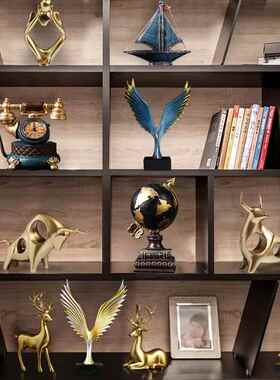 酒柜装饰品覆古摆件家居饰品小提琴创意简约客厅电视柜书柜小摆设