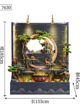 厂家直销 大型庭院户外假山流水喷泉水幕墙室内家居装饰义乌商品