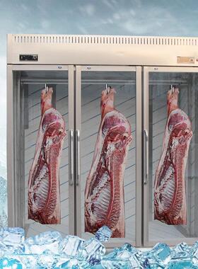 超市生猪挂肉柜立式冷藏牛羊肉展示柜冷鲜肉冷冻冰柜双门冰箱商用