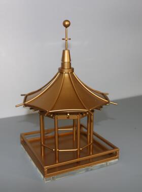 新中式摆件宝塔装饰品金属创意软装工艺品家具搭配样板房客厅饰品
