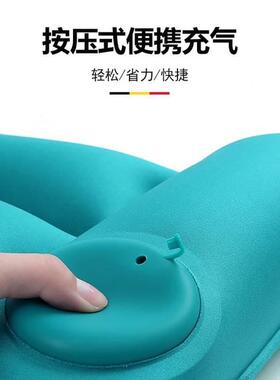H型按压自动充气腰枕腰靠腰垫休闲办公旅行汽车飞机高铁一件