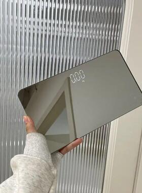 镜面体重秤小型迷你家用电子秤便携体脂秤称重精准宿舍人体秤