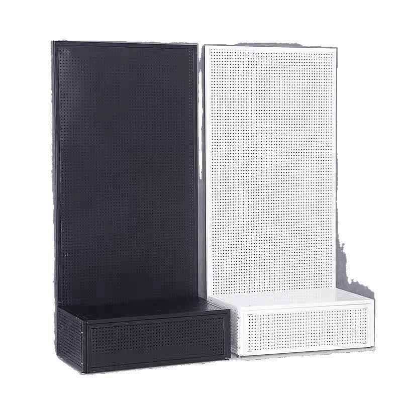 Perforated board shelf display rack storage standing wall-mounted floor-standing socks jewelry storage rack with bracket