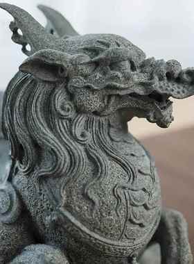 青石茶宠摆件可养守宝龙茶玩装饰品客厅家居工艺品礼品