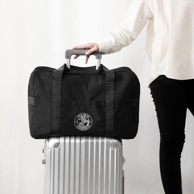 Japanese style duffel bag can be trolley case with handheld waterproof folding portable travel bag boarding men and women's clothing storage bag