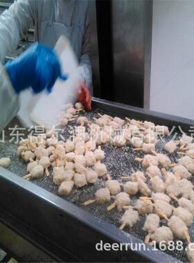 鑫城全自动仿手工无骨鸡柳条裹糠机鱼条鸡柳棒裹雪花片机设备