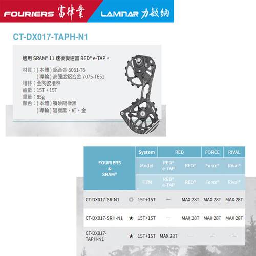 FOURIERS/富律业 CT-DX017-TAPH-N1适合RED e-Tap专用后拨大鸡腿 - 图2