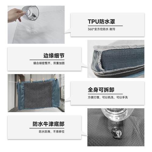 直销新款跨境爆品麂皮绒棉花绒防水可拆洗卸狗窝宠物四季沙发床中 - 图1