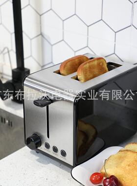 触摸屏欧式不锈钢多士炉 2片六档家用自动小型烤面包机早餐吐司机
