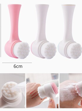 Soft-bristled silicone facial cleansing brush, manual massag