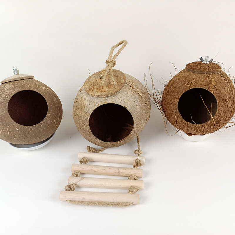 椰壳窝大中小繁殖草窝虎皮牡丹文鸟珍珠绣眼椰子壳鸟窝保暖鸟巢,淘宝优惠券,粉丝福利购,淘宝优惠卷