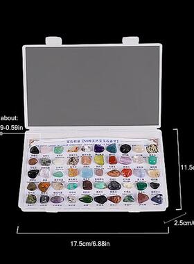 50PCS 1 Box Natural Gems And Jades Collection Crystal Stones
