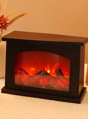 乔迁之喜彷真火炉电子火焰耶诞节气氛灯进宅火盆搬家仪式用品摆件