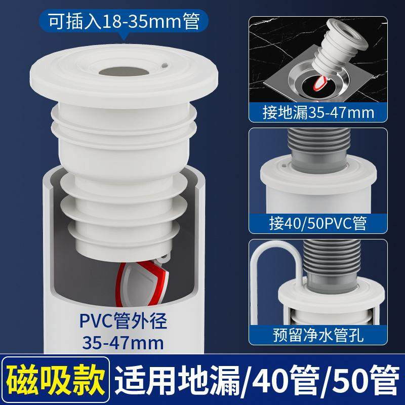 下水管防返臭神器洗手盆池密封圈厨房洗菜盆排水管道硅胶塞堵口器,淘宝优惠券,粉丝福利购,淘宝优惠卷