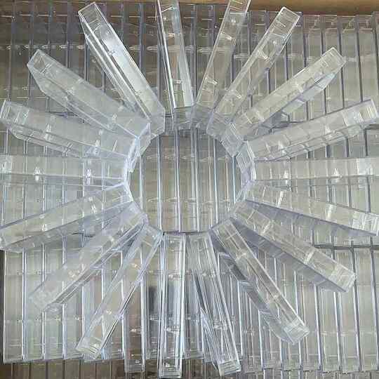 Brand new standard recording square corner tape outer box, highly transparent thickened hard box, ready-made tape box without clamping feet 1.7cm