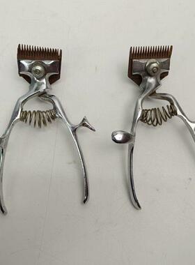 老物件摆件理发工具推子老式手动推剪无噪音覆古怀旧收藏影视道具