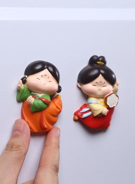 唐小糖摇头冰箱贴墙壁贴树脂工艺品中式唐风西安礼品纪念品唐仕女