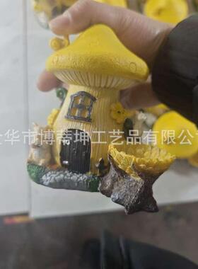 小夜灯太阳能树脂小房子树屋花园摆件庭院装饰园艺杂货阳台布置