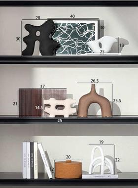 艺贝子现代轻奢软装墙上置物板搭配摆饰网红民宿开放格客厅装饰品