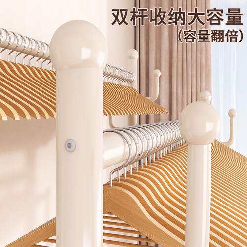 落地晾衣架室内家用可移动房间挂衣服架卧室床边简易衣帽架阳台 - 图2