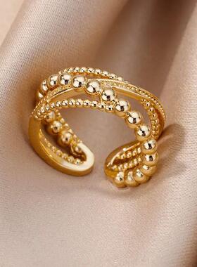 不锈钢环为妇女审美向日葵金Pla