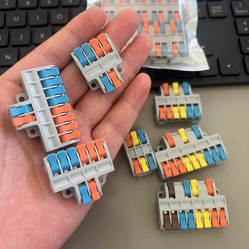 迷你快速连接器快速接线 线端子LC-482二进八出筒灯射灯延长线 线 - 图0