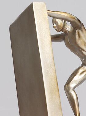 北欧创意简约现代人物书档书立架书靠摆件办公室书房书桌装样品摆