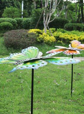 户外园林仿真动物墙壁装饰摆件庭院铁艺蝴蝶插件花园景观雕塑小品