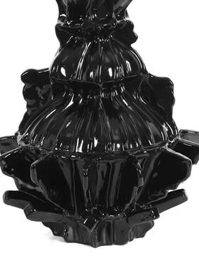 现代极简荆棘花器黑色几何家居现代极简样板房间客厅玄关摆件装饰