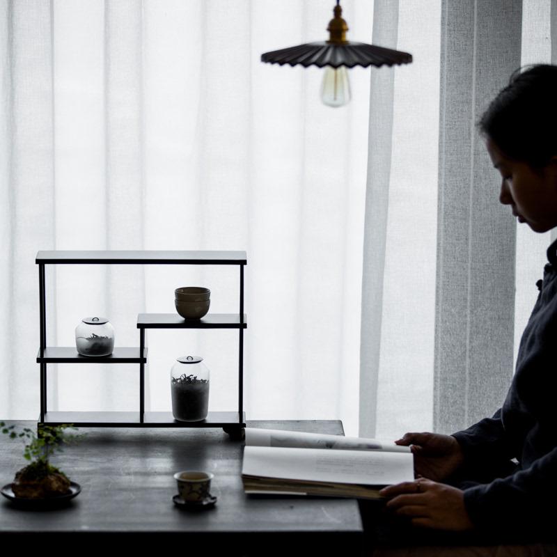 铁艺展示架 茶具茶壶收纳架展示架博古架茶道配件茶室摆件 - 图3