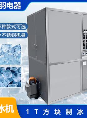 广东创羽工业462用日产吨1方块制冰机大型制粒冰颗机食品小冰块机