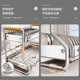 Stainless steel dish storage rack kitchen multi-functional storage rack bowl and dish drain rack place bowl rack bowl and chopstick storage box