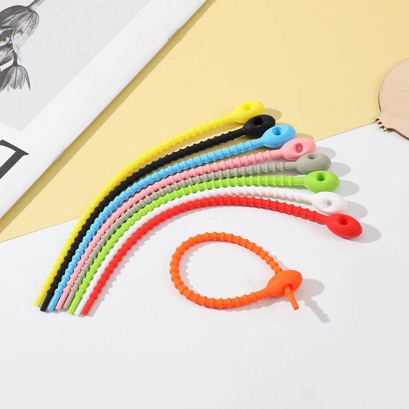 加粗矽胶扎带数据线 线收纳整理绕线 线DIY钥匙扣圈环吊饰彩色挂,淘宝优惠券,粉丝福利购,淘宝优惠卷