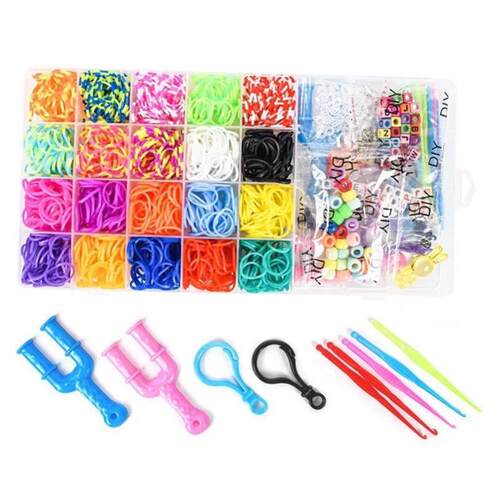 1 Box Rubber Loom Bands Elastic Band for DIY Bracelet Set - 图1