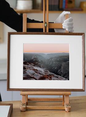 照片打印相框定制实木相片画 画框空框洗照片diy装裱木质婚纱照裱