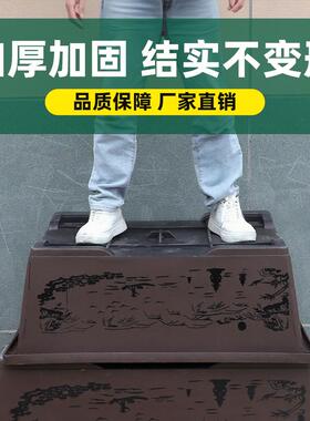 彷紫砂矩形花盆家用树脂假山吸水石专用莲花睡莲养鱼老堆盆景花盆