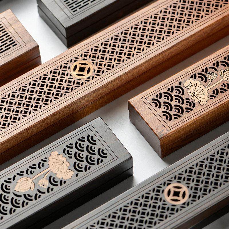 黑檀木酸枝木卧香盒香炉家用室内香薰木质檀香炉沉香线 线香底座,淘宝优惠券,粉丝福利购,淘宝优惠卷