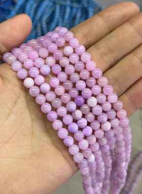 菩提紫色玉石散珠紫玉髓水子手工diy串珠手錬手串潮配件材料定制