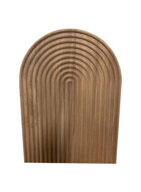 北欧简约样板间厨房展厅软装实木水波纹点心托盘餐盘砧板拍照道具